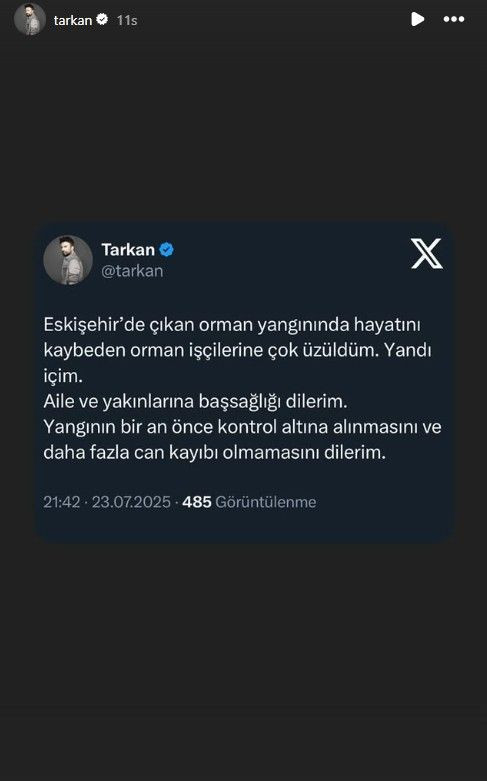 Eskişehir orman yangınında hayatını kaybedenler için ünlü isimlerden başsağlığı mesajları - Resim: 1