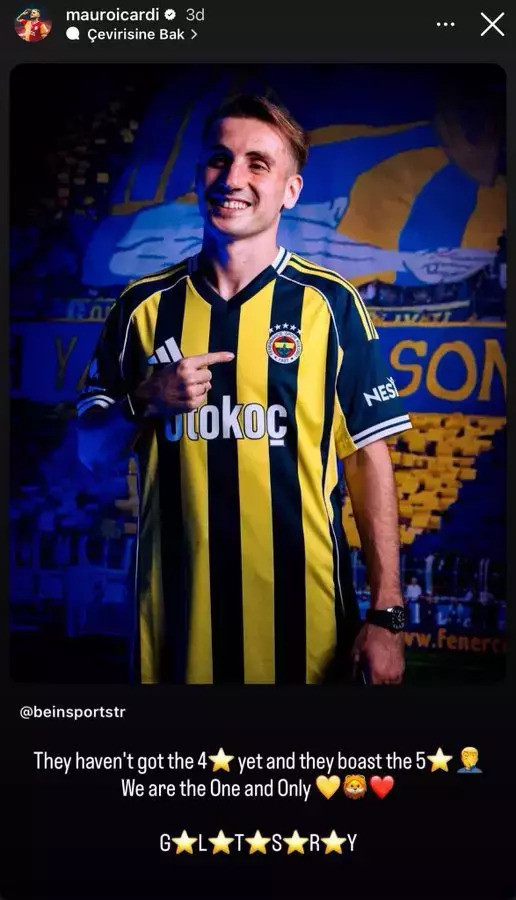 Mauro Icardi'den olay Kerem Aktürkoğlu paylaşımı - Resim : 1