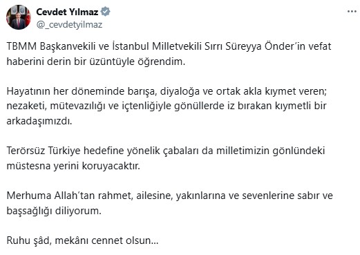 Siyasilerden Sırrı Süreyya Önder mesajı - Resim: 2
