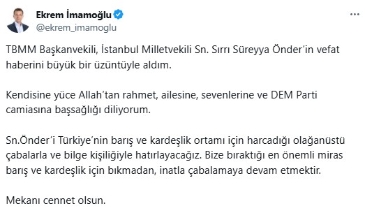 Siyasilerden Sırrı Süreyya Önder mesajı - Resim: 5