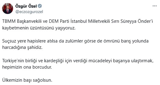 Siyasilerden Sırrı Süreyya Önder mesajı - Resim: 3