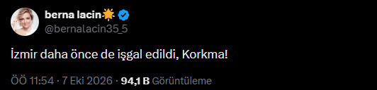 Berna Laçin'in İzmir paylaşımına soruşturma açıldı - Resim : 3