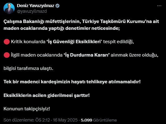 Duyuru ana muhalefetten geldi: Bakanlık kritik eksikler buldu, iş durdurma kararı yolda - Resim : 1