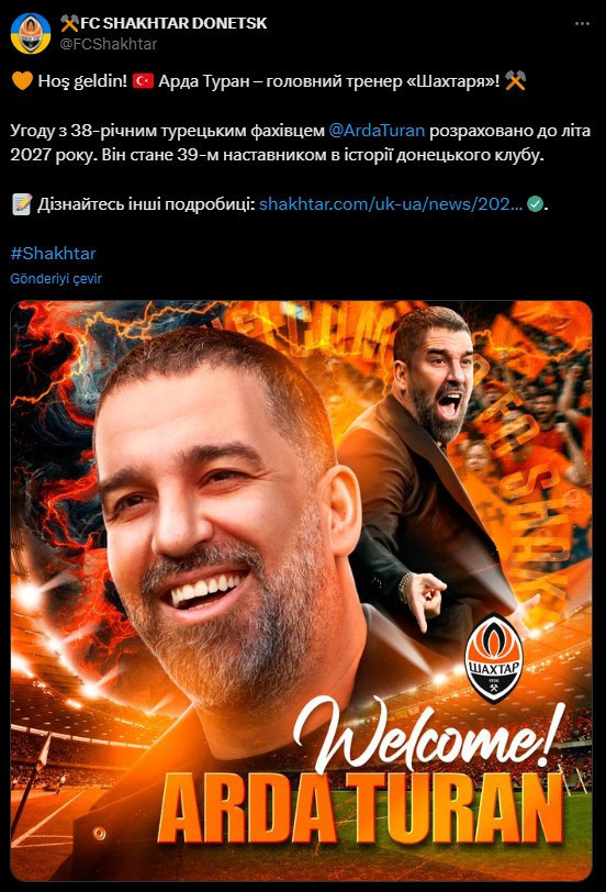 Shakhtar Donetsk, Arda Turan'ı duyurdu - Resim : 2