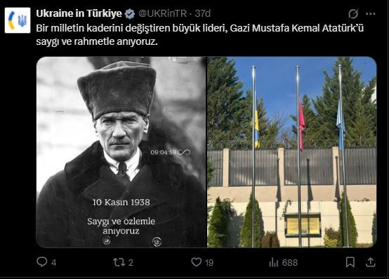 Türkiye'deki büyükelçilerden Atatürk ve 10 Kasım mesajları - Resim : 6
