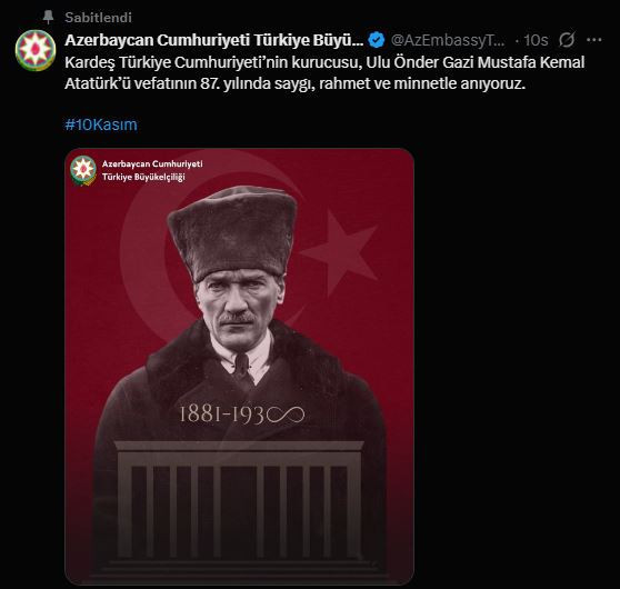 Türkiye'deki büyükelçilerden Atatürk ve 10 Kasım mesajları - Resim : 4