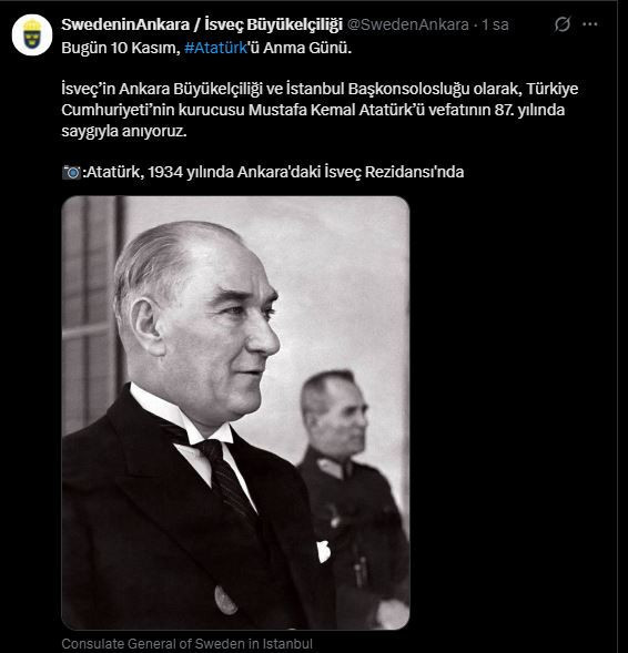 Türkiye'deki büyükelçilerden Atatürk ve 10 Kasım mesajları - Resim : 8