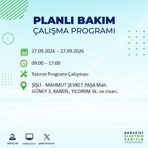 27 Eylül İstanbul’da 13 ilçede elektrik kesintisi. BEDAŞ duyurdu - Resim: 8