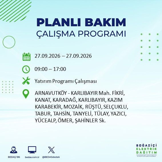 27 Eylül İstanbul’da 13 ilçede elektrik kesintisi. BEDAŞ duyurdu - Resim: 26