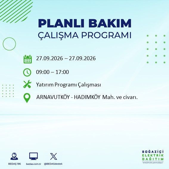 27 Eylül İstanbul’da 13 ilçede elektrik kesintisi. BEDAŞ duyurdu - Resim: 28
