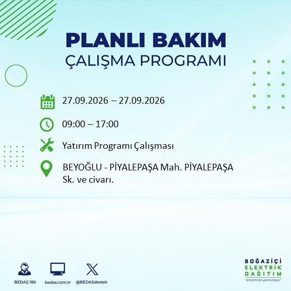 27 Eylül İstanbul’da 13 ilçede elektrik kesintisi. BEDAŞ duyurdu - Resim: 20