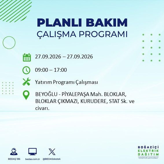 27 Eylül İstanbul’da 13 ilçede elektrik kesintisi. BEDAŞ duyurdu - Resim: 19