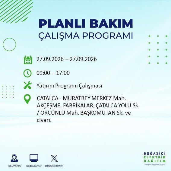 27 Eylül İstanbul’da 13 ilçede elektrik kesintisi. BEDAŞ duyurdu - Resim: 14