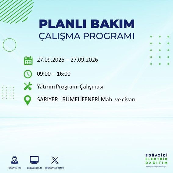 27 Eylül İstanbul’da 13 ilçede elektrik kesintisi. BEDAŞ duyurdu - Resim: 10