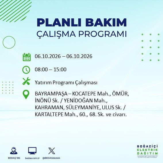 İstanbul'un bu ilçelerinde yaşayanlar dikkat! Elektrikler 8 saat boyunca olmayacak (4 Ekim 2026) - Resim: 15