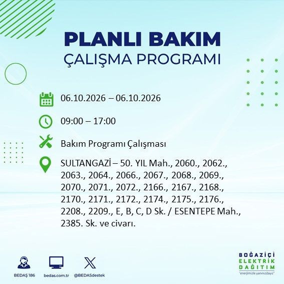 İstanbul'un bu ilçelerinde yaşayanlar dikkat! Elektrikler 8 saat boyunca olmayacak (4 Ekim 2026) - Resim: 48