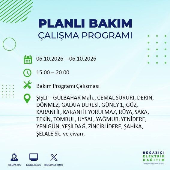 İstanbul'un bu ilçelerinde yaşayanlar dikkat! Elektrikler 8 saat boyunca olmayacak (4 Ekim 2026) - Resim: 51