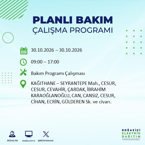 Yarın gece başlayıp 8 saat sürecek. İstanbul'un 12 ilçesinde elektrikler kesilecek - Resim : 14