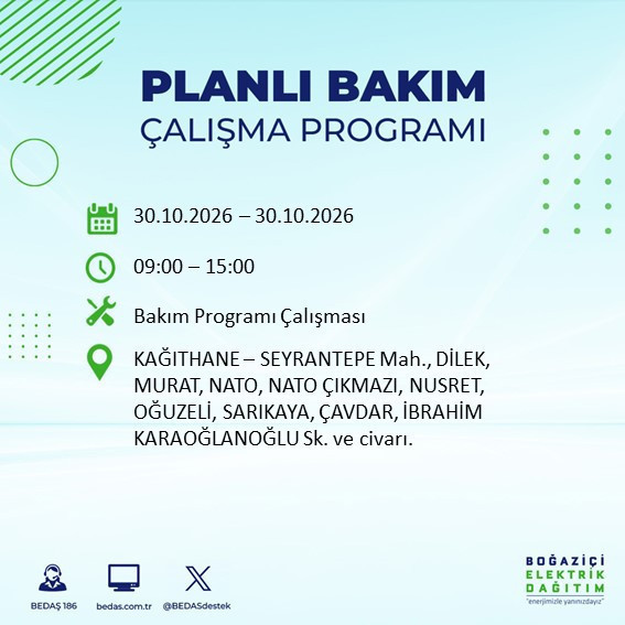 Yarın gece başlayıp 8 saat sürecek. İstanbul'un 12 ilçesinde elektrikler kesilecek - Resim : 13