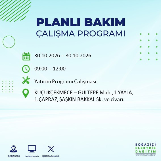 Yarın gece başlayıp 8 saat sürecek. İstanbul'un 12 ilçesinde elektrikler kesilecek - Resim : 15