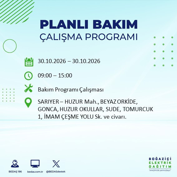 Yarın gece başlayıp 8 saat sürecek. İstanbul'un 12 ilçesinde elektrikler kesilecek - Resim : 17