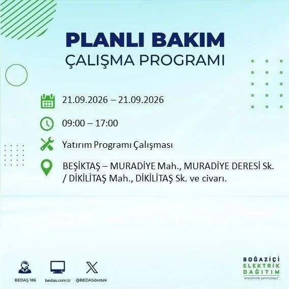 İstanbul’da birçok ilçe karanlıkta kalacak (21 Eylül 2026) BEDAŞ duyurdu - Resim: 18