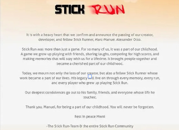 Stick Run'ın kurucusu Manuel Otto hayatını kaybetti. Bir d&ouml;nemin pop&uuml;ler oyununu geliştirmişti - Resim : 3