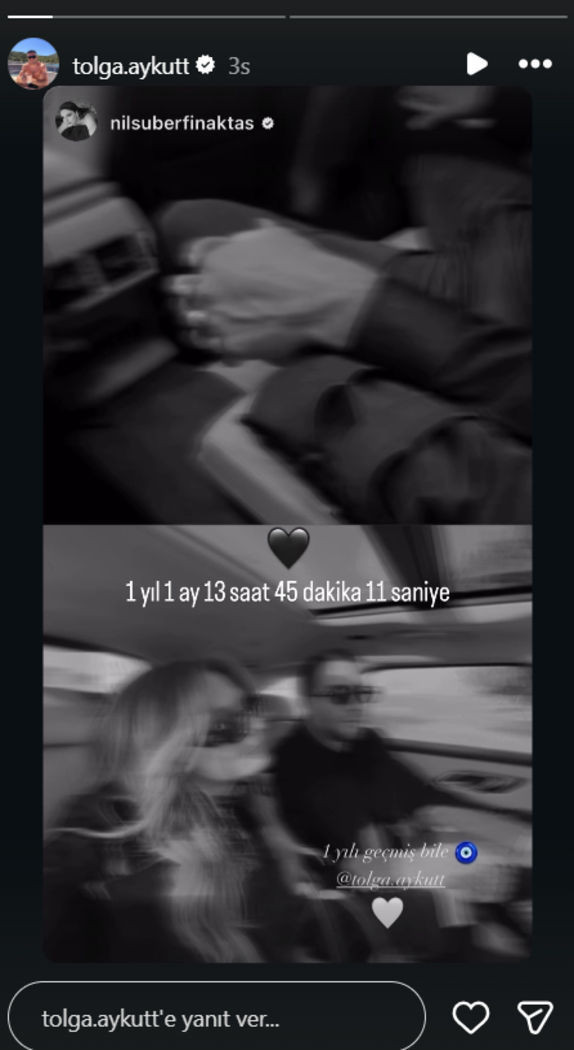 Nilsu Berfin Aktaş ve Tolga Aykut’tan romantik kutlama: “Bir yılı geçmiş bile” - Resim : 1