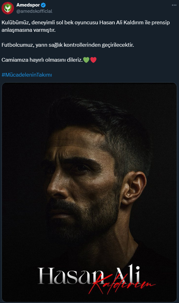 Hasan Ali Kaldırım 1. Lig ekibine transfer oldu - Resim : 1