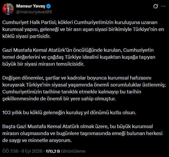 Mansur Yavaş'tan CHP mesajı - Resim : 1