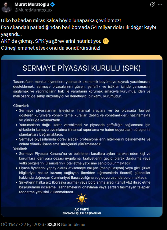 Murat Muratoğlu'nun fon skandalı için yaptığı paylaşım gündem oldu - Resim : 4