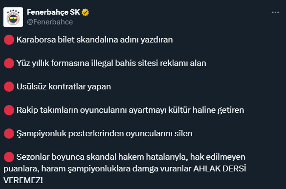 Galatasaray'ın paylaşımına Fenerbahçe'den yanıt: Sosyal medyada kapıştılar - Resim : 2