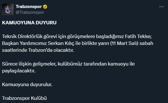 Trabzonspor'da Şenol Güneş gitti, Fatih Tekke geldi! - Resim : 1