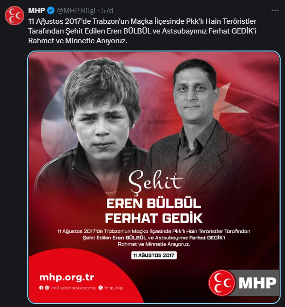 MHP'den Eren Bülbül anması: 'PKK'lı hain teröristler...' - Resim : 1