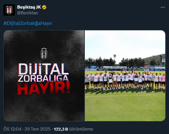 Beşiktaş'ta isyan: 'Dijital zorbalığa hayır' - Resim : 1