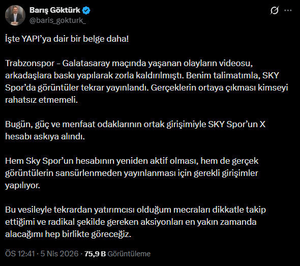 Barış Göktürk: 