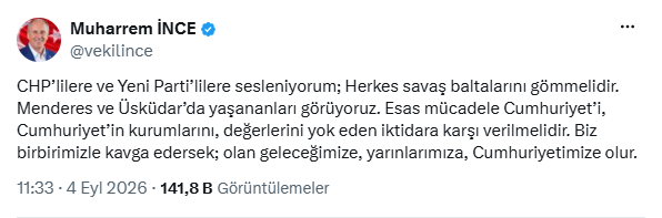 Muharrem İnce'den CHP ve Yeni Parti'ye çağrı - Resim : 2