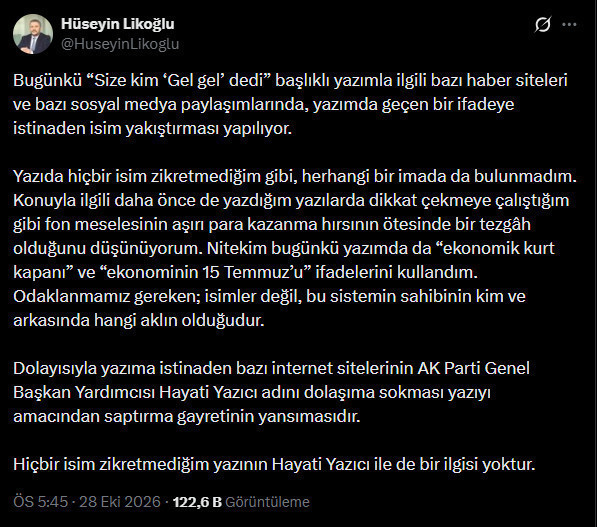 “Oğlumu tutuklayacak daha anasından doğmadı” diyenler varmış. Yeni Şafak Genel Yayın Yönetmeni fon skandalını yazdı - Resim : 2