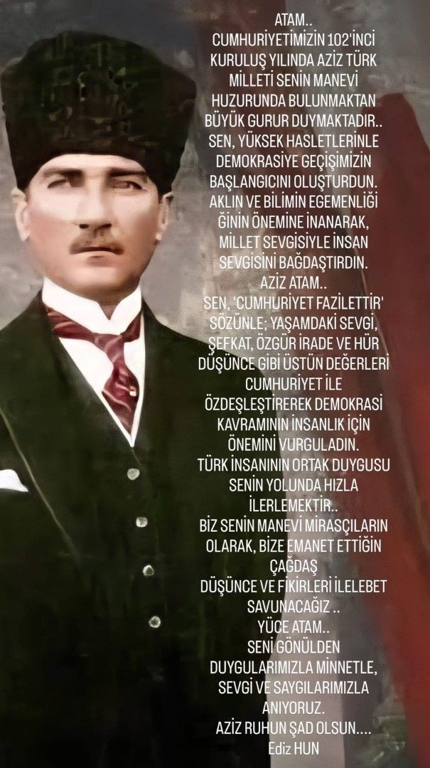 Ünlülerden 29 Ekim Cumhuriyet Bayramı paylaşımları - Resim: 13