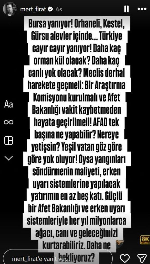 Orman yangınları yüreklere ateş düşürdü: Ünlü isimlerden yangın paylaşımı - Resim: 3