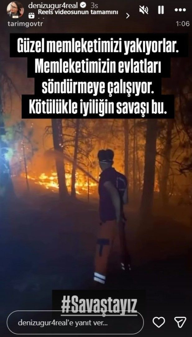 Orman yangınları yüreklere ateş düşürdü: Ünlü isimlerden yangın paylaşımı - Resim: 5