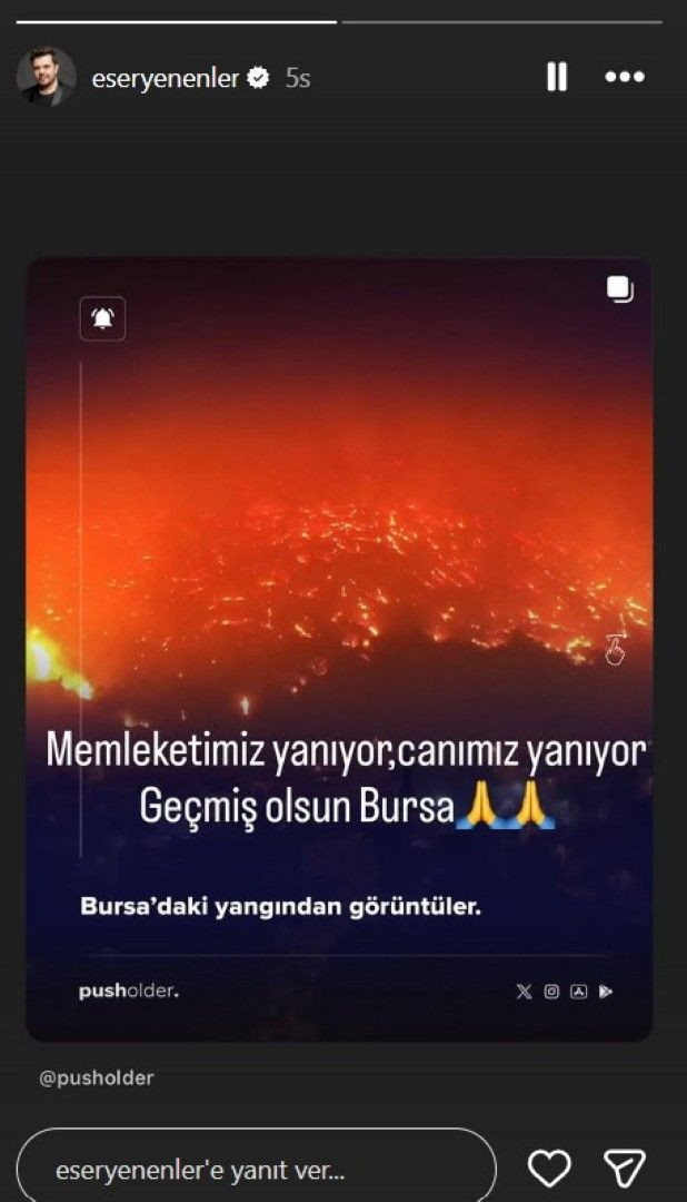 Orman yangınları yüreklere ateş düşürdü: Ünlü isimlerden yangın paylaşımı - Resim: 10