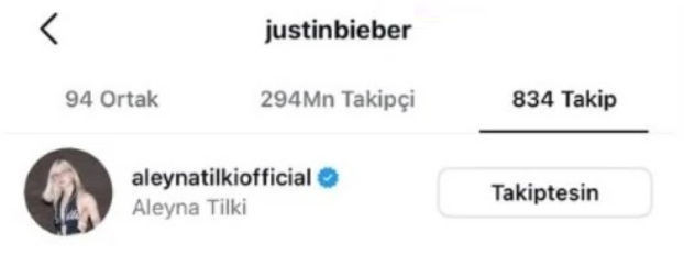 Aleyna Tilki, Justin Bieber'ın takibinde: Yıllar önceki sözü akıllara geldi - Resim : 1