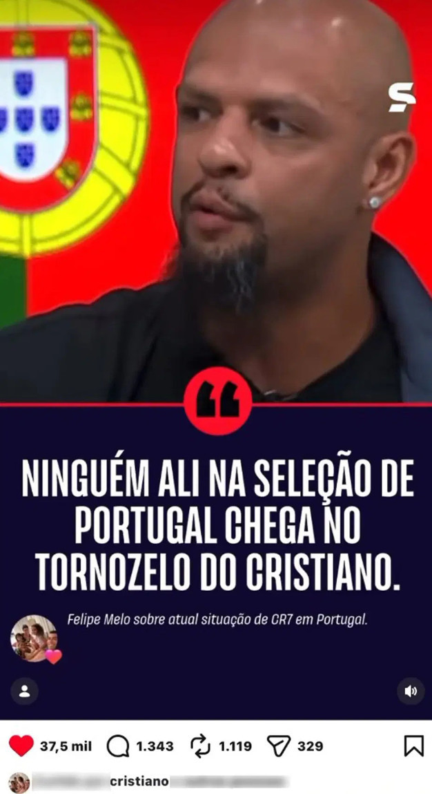 Melo paylaştı Ronaldo beğendi. Portekiz'i karıştıran olay - Resim : 1