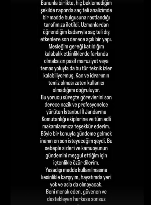 Uyuşturucu testi pozitif çıkan Afra Saraçoğlu'ndan açıklama - Resim : 2