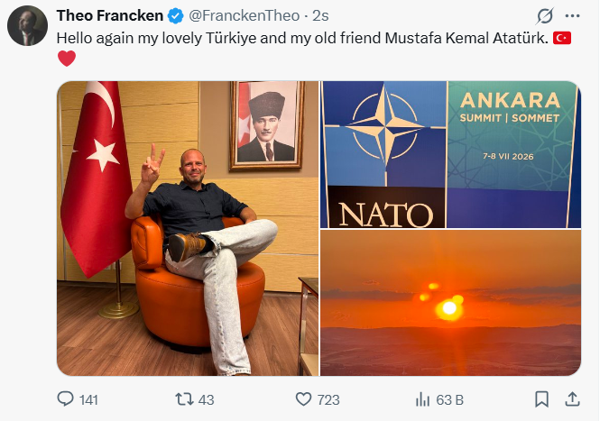 Belçikalı bakandan Ankara'da Atatürk mesajı - Resim : 1