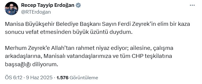Siyasilerden Ferdi Zeyrek için taziye mesajları - Resim: 2