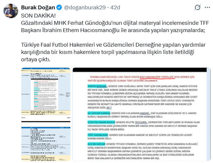 MHK ve TFF Başkanı'nın torpil listesi ortalığa saçıldı. TFF'de belgeler havada uçuşuyor - Resim : 1