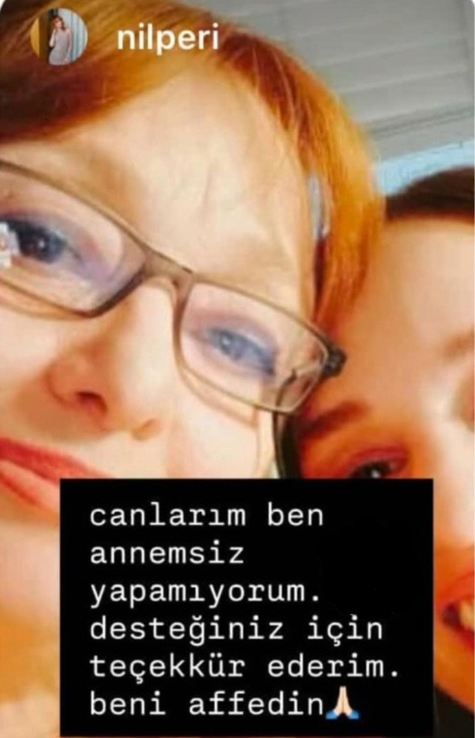 Nilperi Şahinkaya’dan endişelendiren paylaşım: “Ben annemsiz yapamıyorum. Beni affedin” - Resim : 1