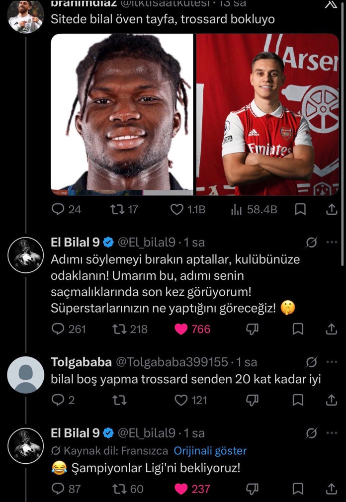 El Bilal Toure'den Beşiktaş taraftarına tepki: 'Aptallar!' - Resim : 1